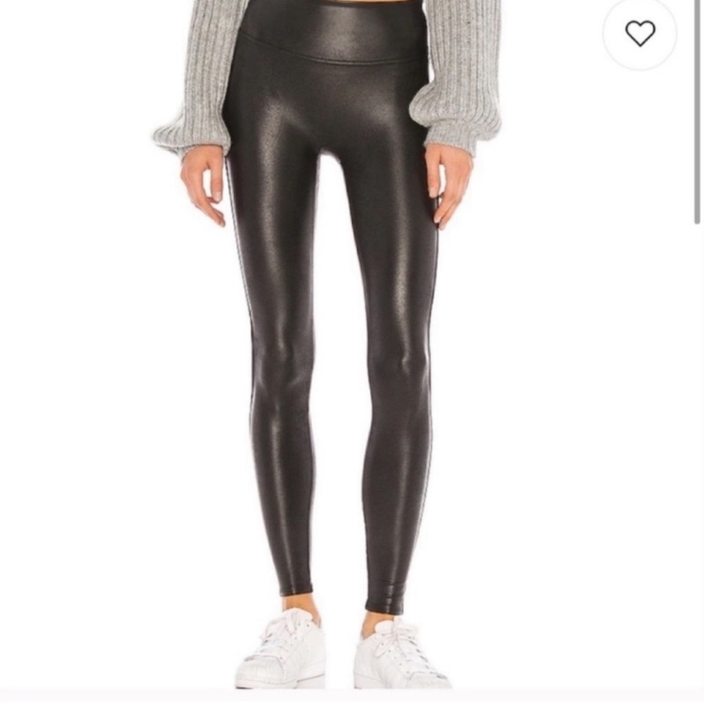 SPANX faux leather leggings black XL